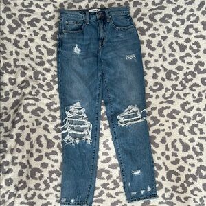 PISTOLA Distressed Blue Jeans
